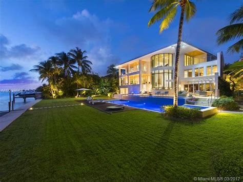 Key Biscayne Mansion Waterfront Homes Luxury Real Estate Mansions