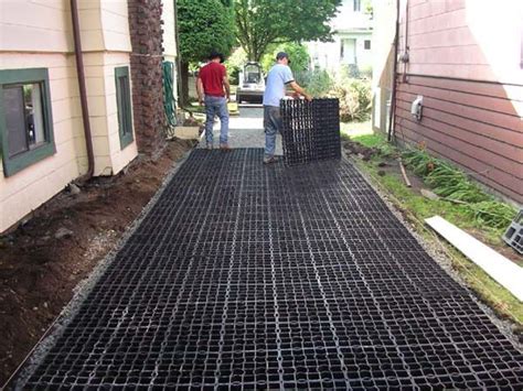 I just had my driveway done when they did the corners they did them on a 45degree angle. Image result for rv pad landscaping ideas | Grass driveway ...