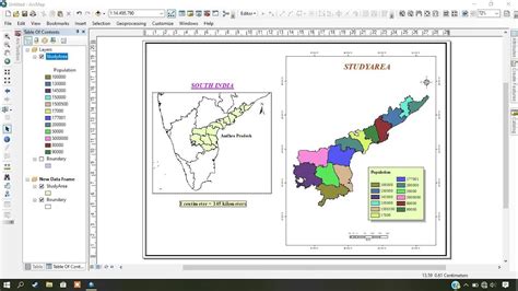 Create Map Layout In Arcgis Study Area Mapping Youtube