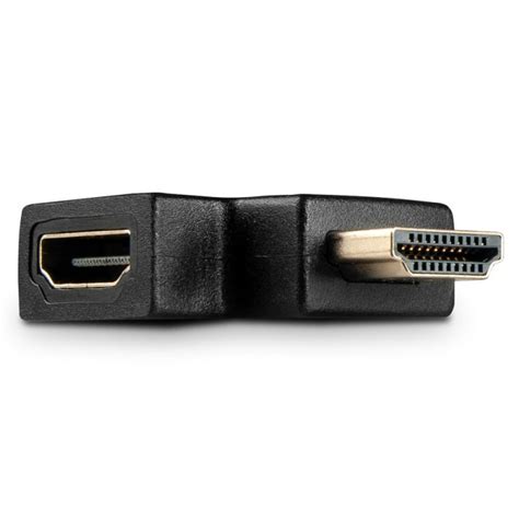 Hdmi 90 Degree Right Angled Adapter Black From Lindy Uk