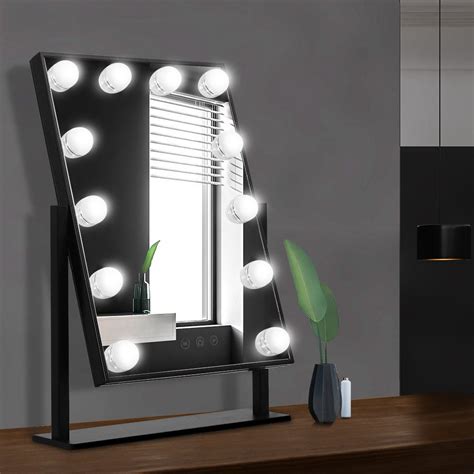 Hollywood Makeup Mirror With Light 12 Led Standing Mirror Vanity Buy