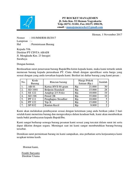Surat penawaran ialah jenis surat usaha yang dibuat untuk aktifitas bisnis dengan melakukan penawaran jasa atau suatu produk dari produsen kepada pelaku. 16 Contoh Surat Dagang Penawaran, Jual Beli, Permintaan ...