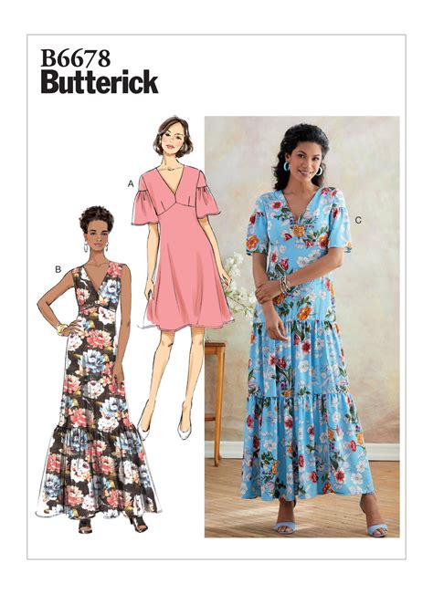 B6678 Missesmisses Petite Dress Sewing Pattern Butterick