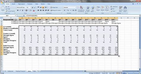 how to analyze satisfaction survey data in excel survey data data excel