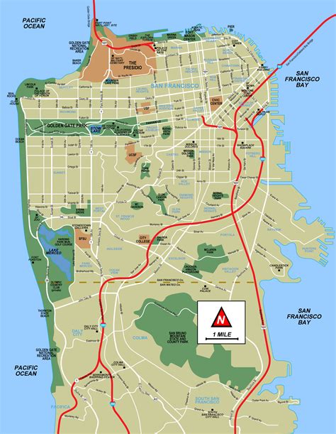 Map Of San Francisco •