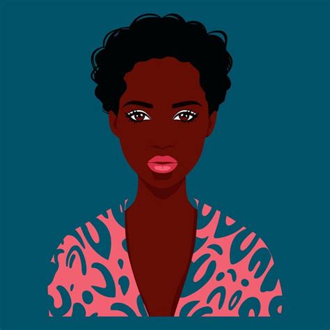 O rosto da mulher africana da moda no conceito de pano padrão leopardo