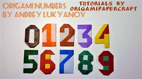 How To Make Origami Numbers From 0 To 9 By Andrey Lukyanov
