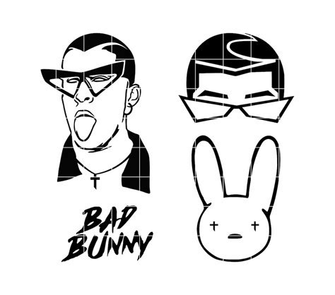 Bad Bunny Svg Bad Bunny 4 Cut Files Descarga Instantánea En Etsy