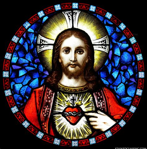 The Heart Of Jesus Religious Stained Glass Window