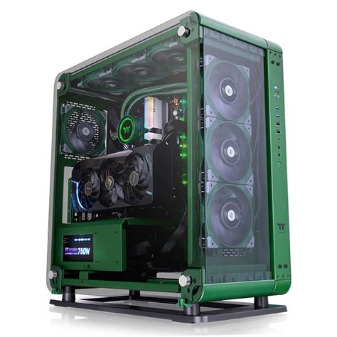 Core P6 Tempered Glass Racing Green Mid Tower Chassis