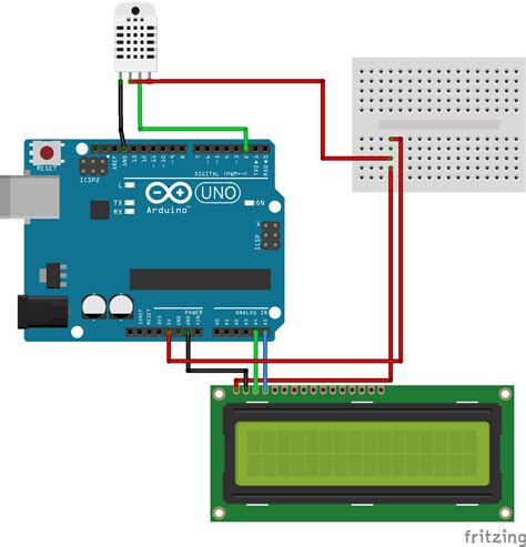 # define interval1 500 #define interval2 500 #. DHT11 Temperature and Humidity on I2C 1602 LCD - Arduino ...