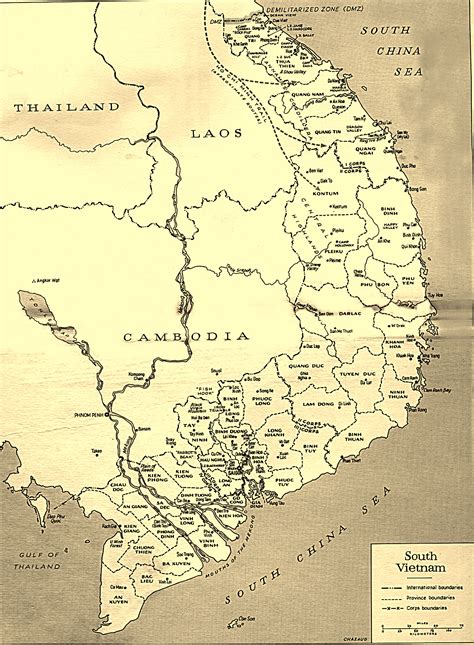 Map Of South Vietnam 1968 Maping Resources