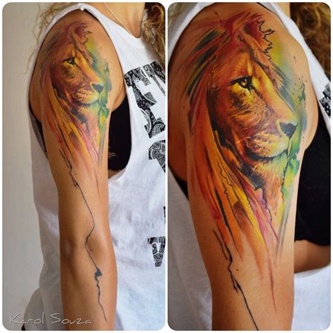 The 25 Best Watercolor Lion Tattoo Ideas On Pinterest Watercolor