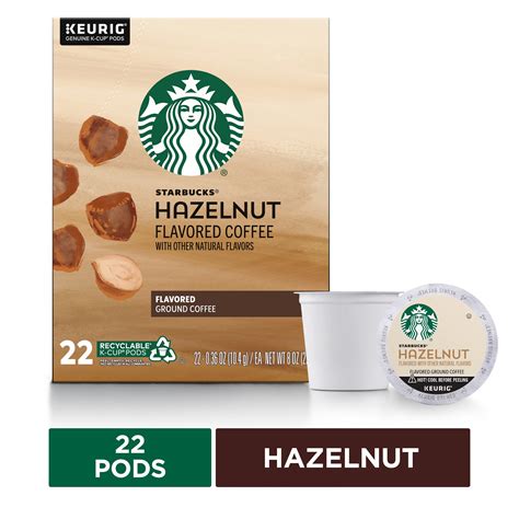 Starbucks Hazelnut Ligh Roast Keurig Coffee Pods 22 Count Box