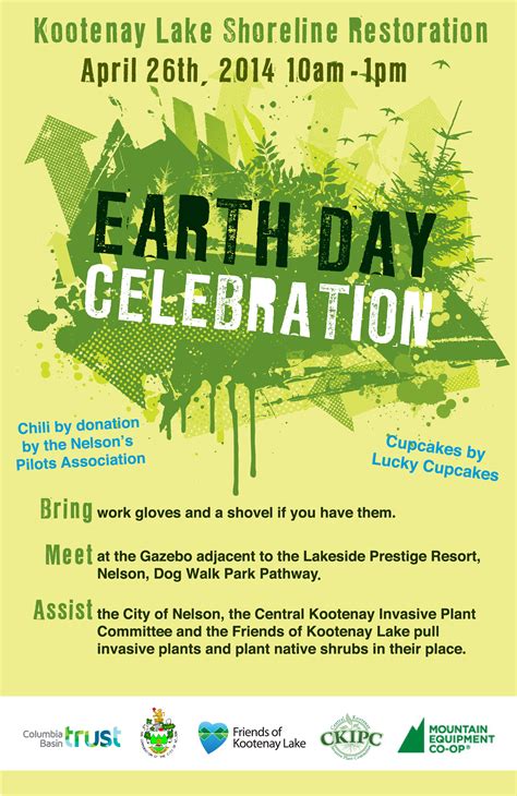 April 26th Earth Day Shoreline Restoration Event Friends Of Kootenay