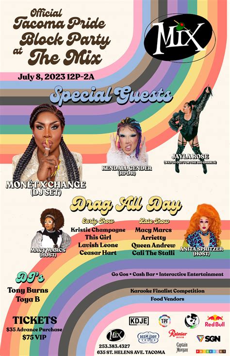 Tacoma Pride Block Party Tickets The Mix Tacoma Wa Sat Jul At Pm