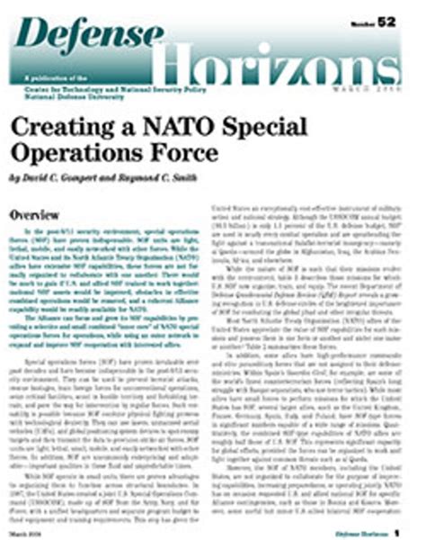 creating a nato special operations force national defense university press news article view