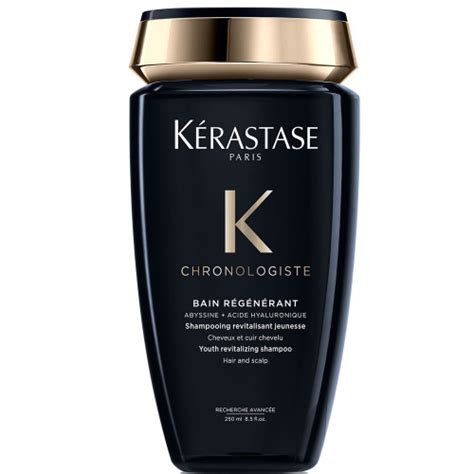 • gently removes impurities from the scalp and fiber* • reveals stronger hair (+44% hydration after 48 hours. Kérastase Chronologiste Bain Régénérant 250 ml günstig ...