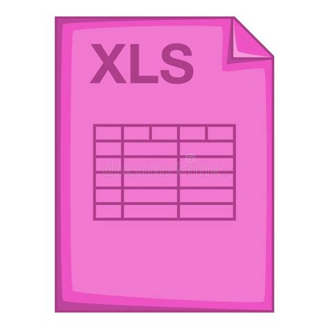 Xls File Icon Cartoon Style Stock Vector Illustration Of Math