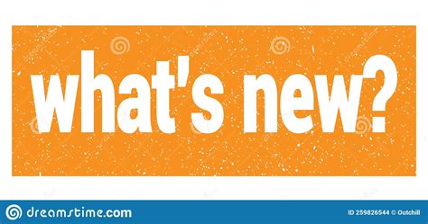 What`s New Text Written On Orange Stamp Sign Stock Illustration