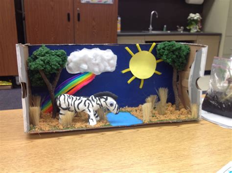 Zebra Project Diorama Preschool Projects Habitats Projects