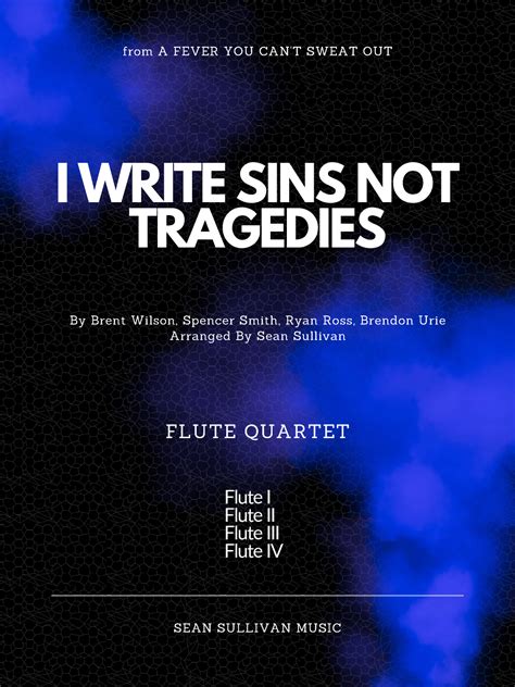 I Write Sins Not Tragedies Sheet Music Panic At The Disco Woodwind