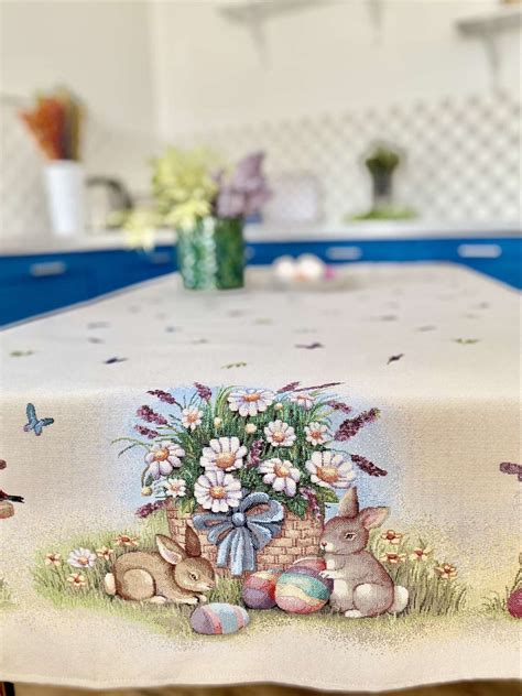 Easter Tablecloths Easter Textile Easter Tablecloth With Etsy Uk