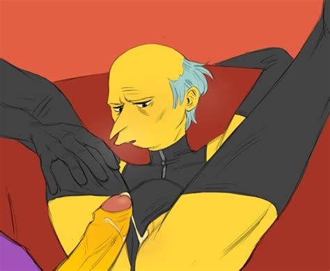 Rule 34 Gay Sex Male Only Montgomery Burns Mr Burns Mr Smithers Papilion Smithers The Simpsons