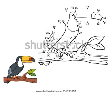 Numbers Game Education Game Children Toucan Stock Vector Royalty Free