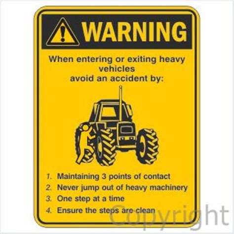 Warning Heavy Vehicles Instructions Sign Border Lifting And Safety Pty Ltd