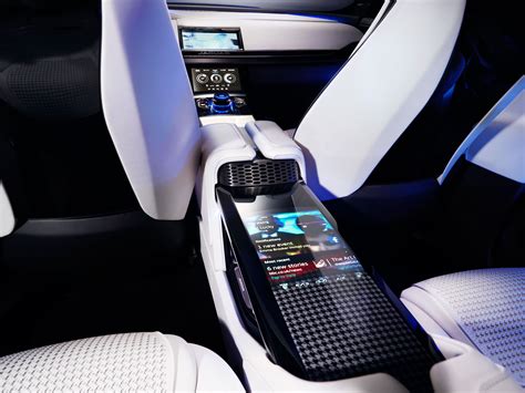 jaguar c x17 concept interior interactive surface console car body design