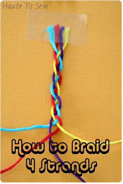Learn how to do a unique 4 strand braid in simple steps! How to Braid with 4 Strands | Braids with weave, Diy braids, Yarn braids