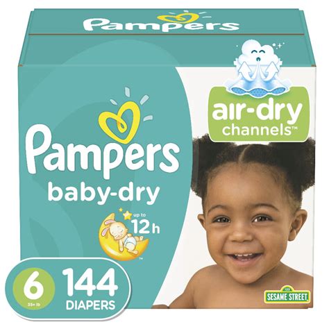 Pampers Baby Dry Extra Protection Diapers Size 6 144 Count Walmart