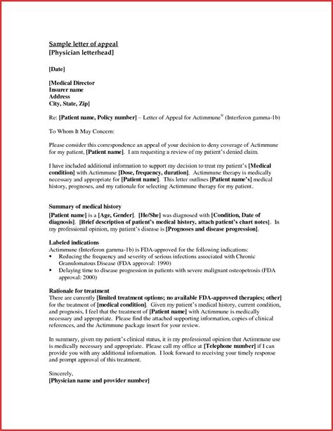 Attached you will find my resume in consideration of a position with your company health choice one, inc. 12 Medical Necessity Appeal Letter Template Samples - Letter Templates