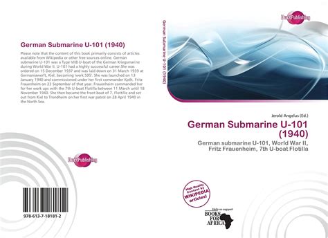 German Submarine U 101 1940 978 613 7 18181 2 6137181812 9786137181812
