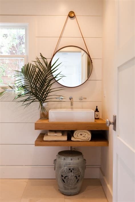 By extending the shelf through the entire length of. Floating Sink - Cottage - bathroom - Pacific Family Homes