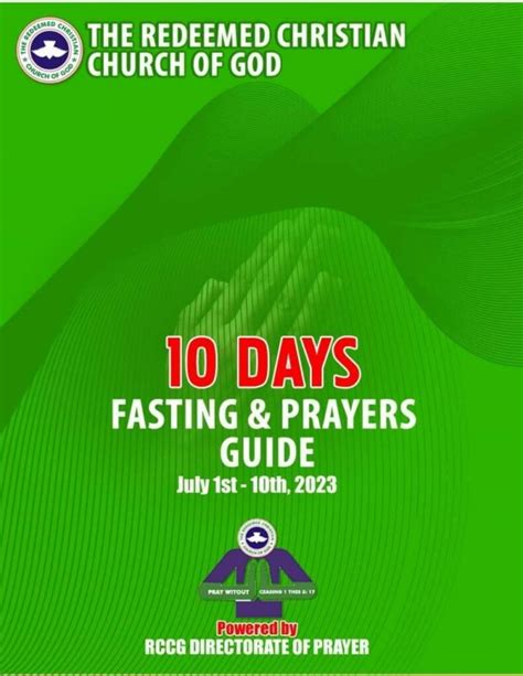 Rccg 10 Days Prayer And Fasting Guide 9 July 2023 Flatimes
