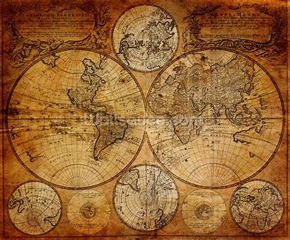 Map Globe Maps Wall Antique Prints Retro