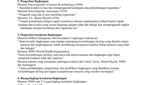 Pengertian Kesehatan Lingkungan Menurut Para Ahli Job Rakyatnesia Com