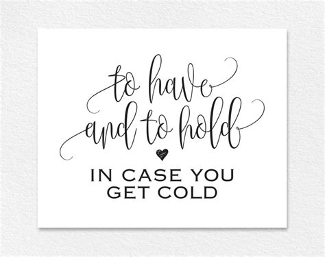 To Have And To Hold In Case You Get Cold Sign Blanket Sign Etsy