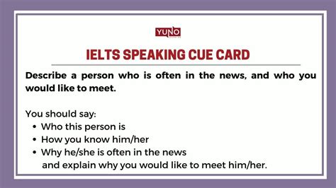 Ielts Speaking Task Cue Card Question With Sample Answer On Famous People Yuno Learning