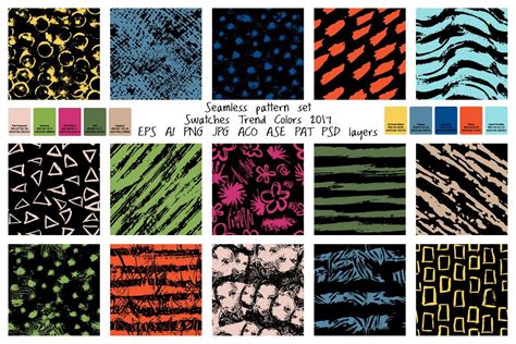 Seamless Pattern Color Trends 2017 17019 Backgrounds