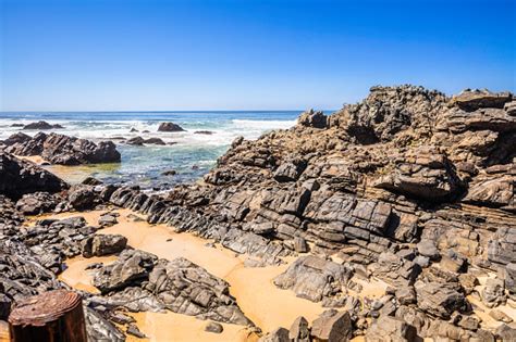 Beach At Arch Rock In Keurboomstrand On The Garden Route Stock Photo