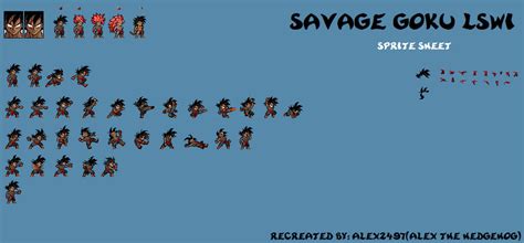 Savage Goku Lswi Sprite Sheet By Alex2497 On Deviantart