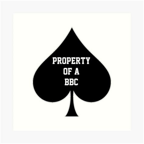Property Of A Bbc Queen Of Spades Art Print By Coolapparelshop