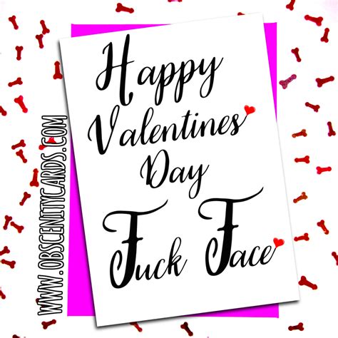 Funny Valentines Day Card Fuck Face