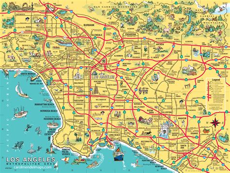 Los Angeles Attractions Map