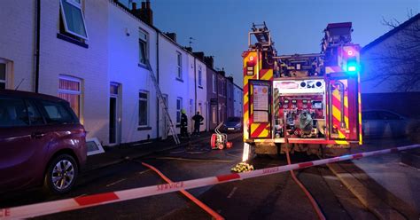 Road Taped Off And Smell Of Smoke Fills Redcar Street As Fire Breaks Out Teesside Live