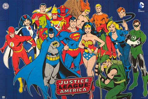 Justice League Classic Superheroes Poster 24x36 Bananaroad