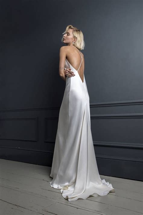 Simple And Plain Wedding Dresses Brides Magazine Slip Wedding Dress